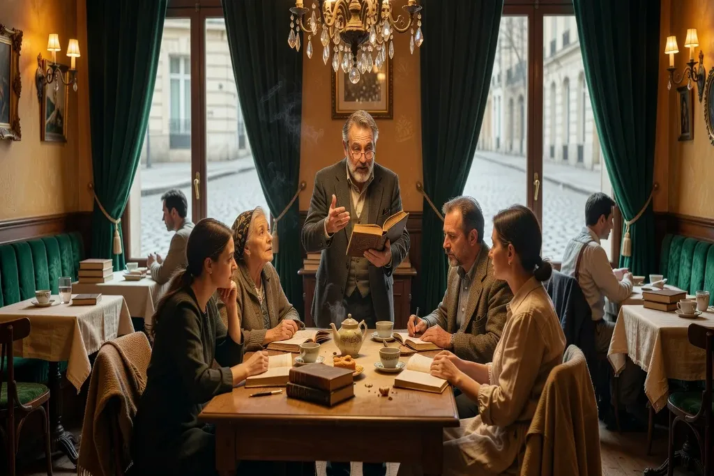 Rencontre littéraire dans un café russe de Paris