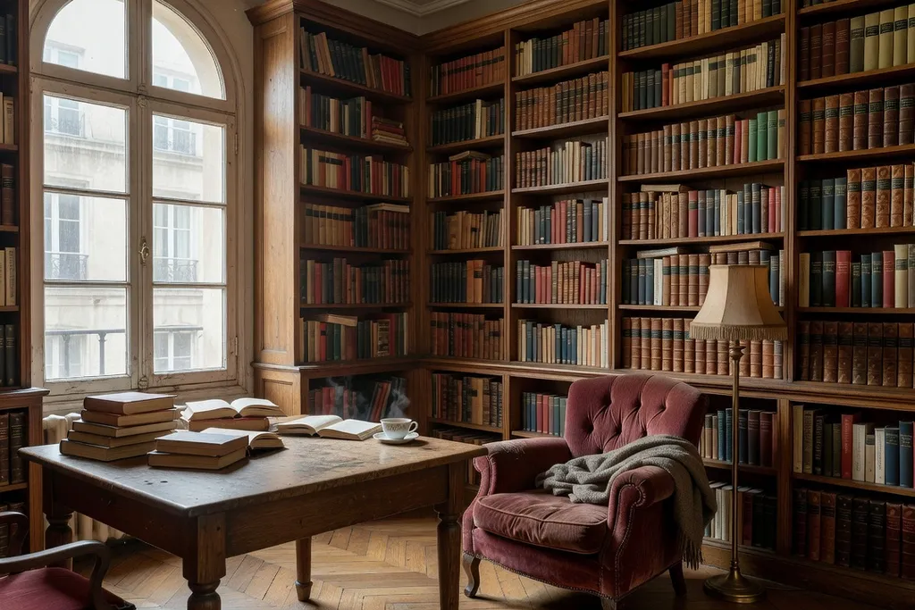 Salle de lecture de la Bibliothèque Tourgueniev à Paris