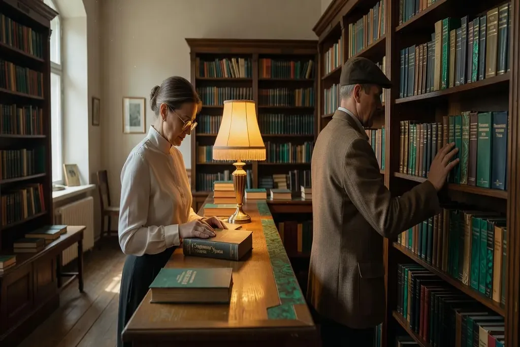 Intérieur d'une librairie russe parisienne