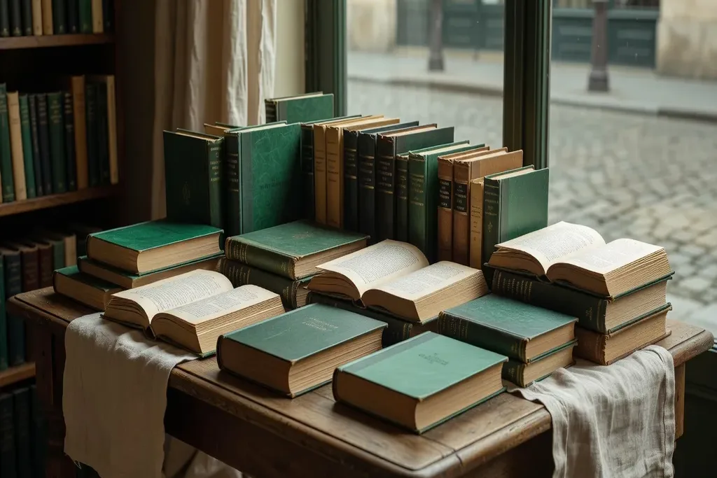 Vitrine de livres russes traduits à Paris