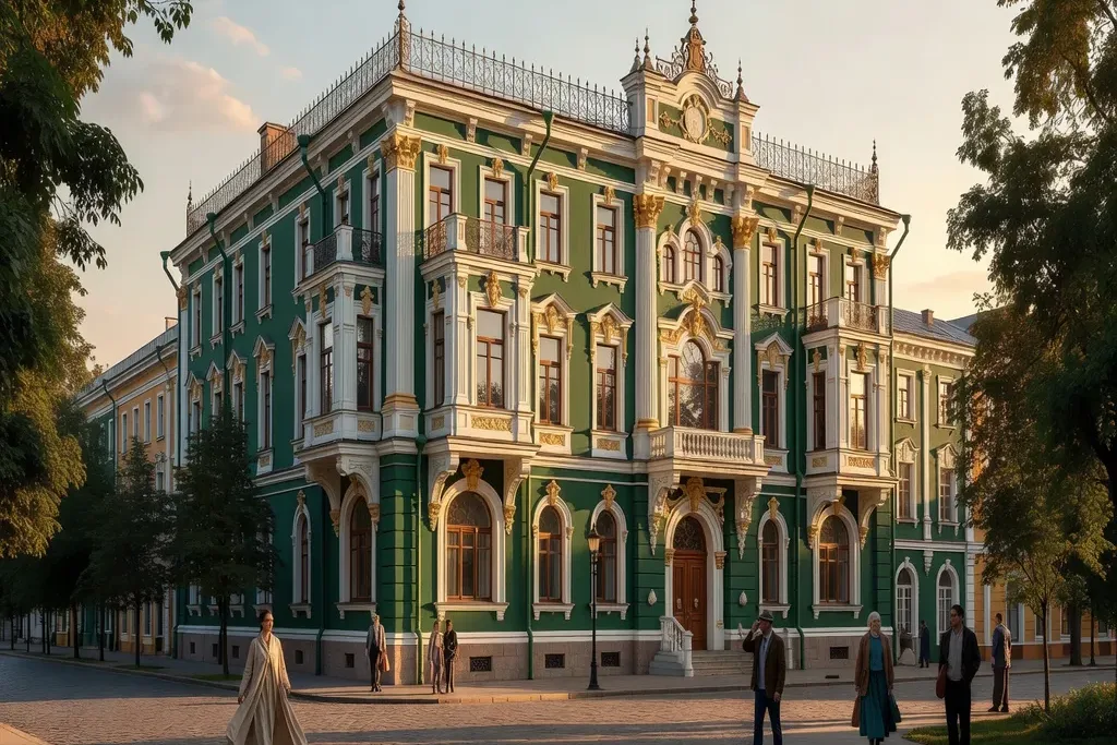 Façade de la maison Sevastyanov à Iekaterinbourg