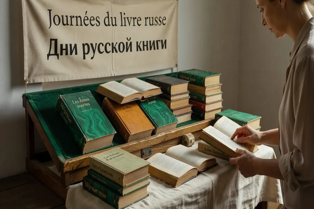 Stand de livres russes traduits en français