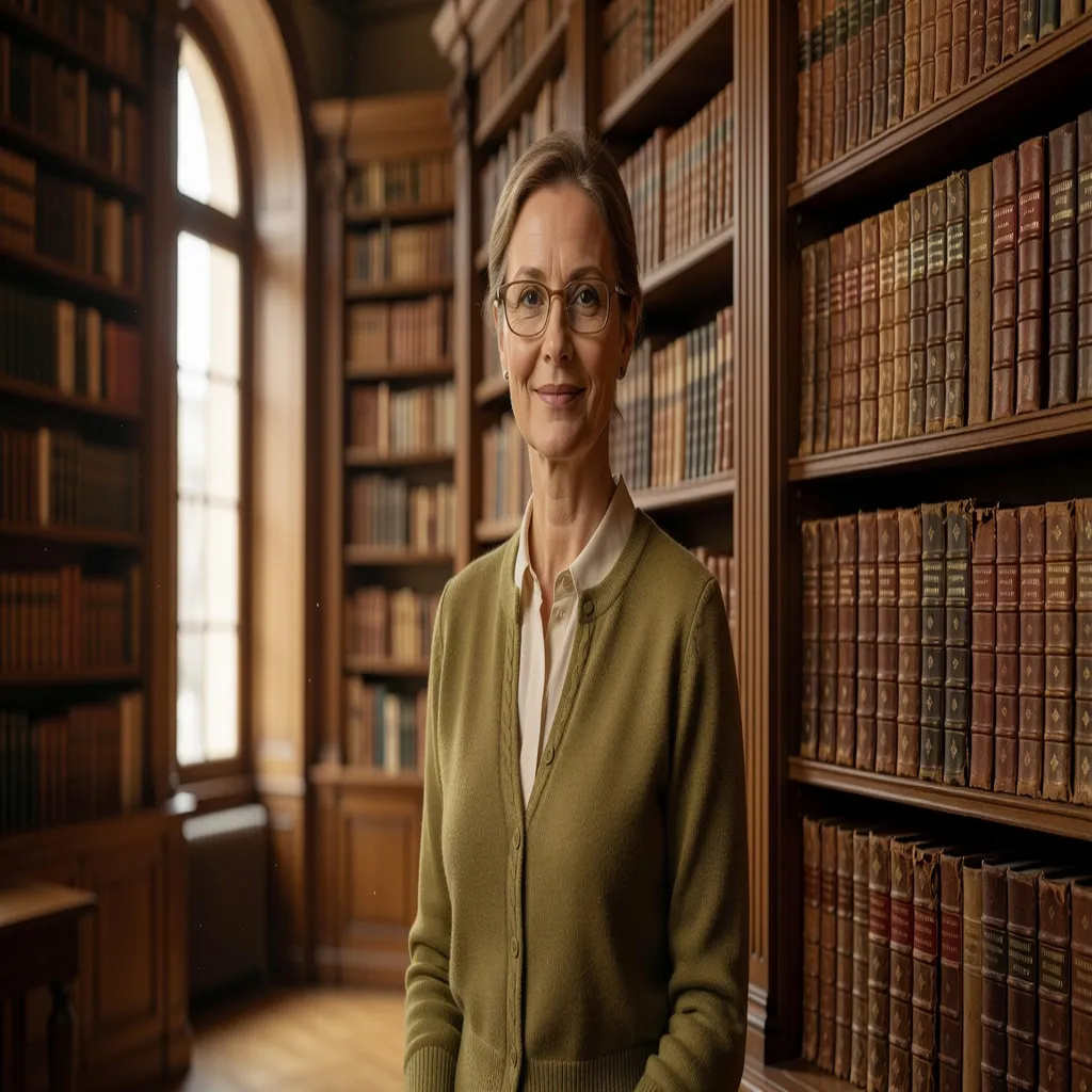 Portrait de Nathalie Kravchenko, conservatrice du fonds russe, Bibliothèque Tourgueniev, Paris