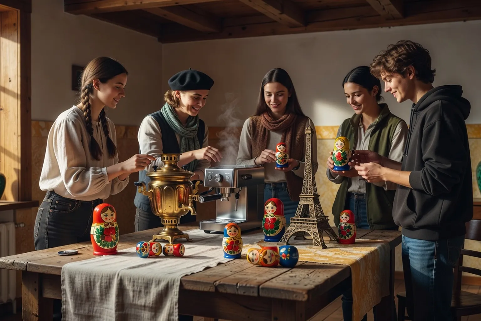 Scène d'un festival culturel franco-russe en Île-de-France