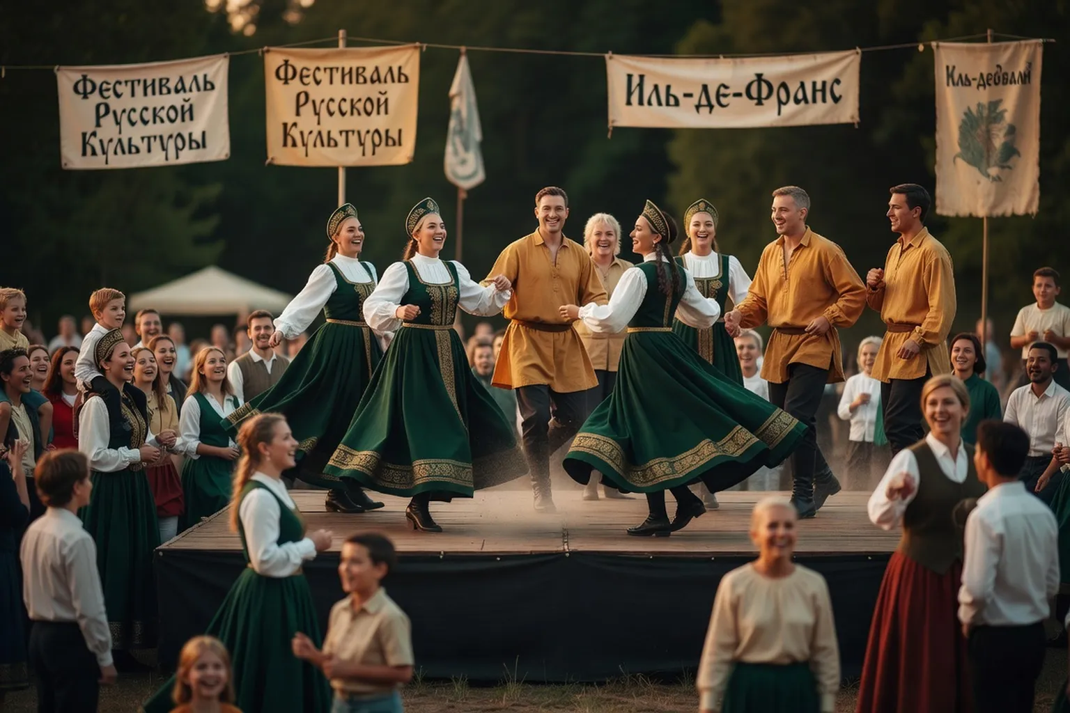 Public assistant à une projection de cinéma russe au festival Russenko