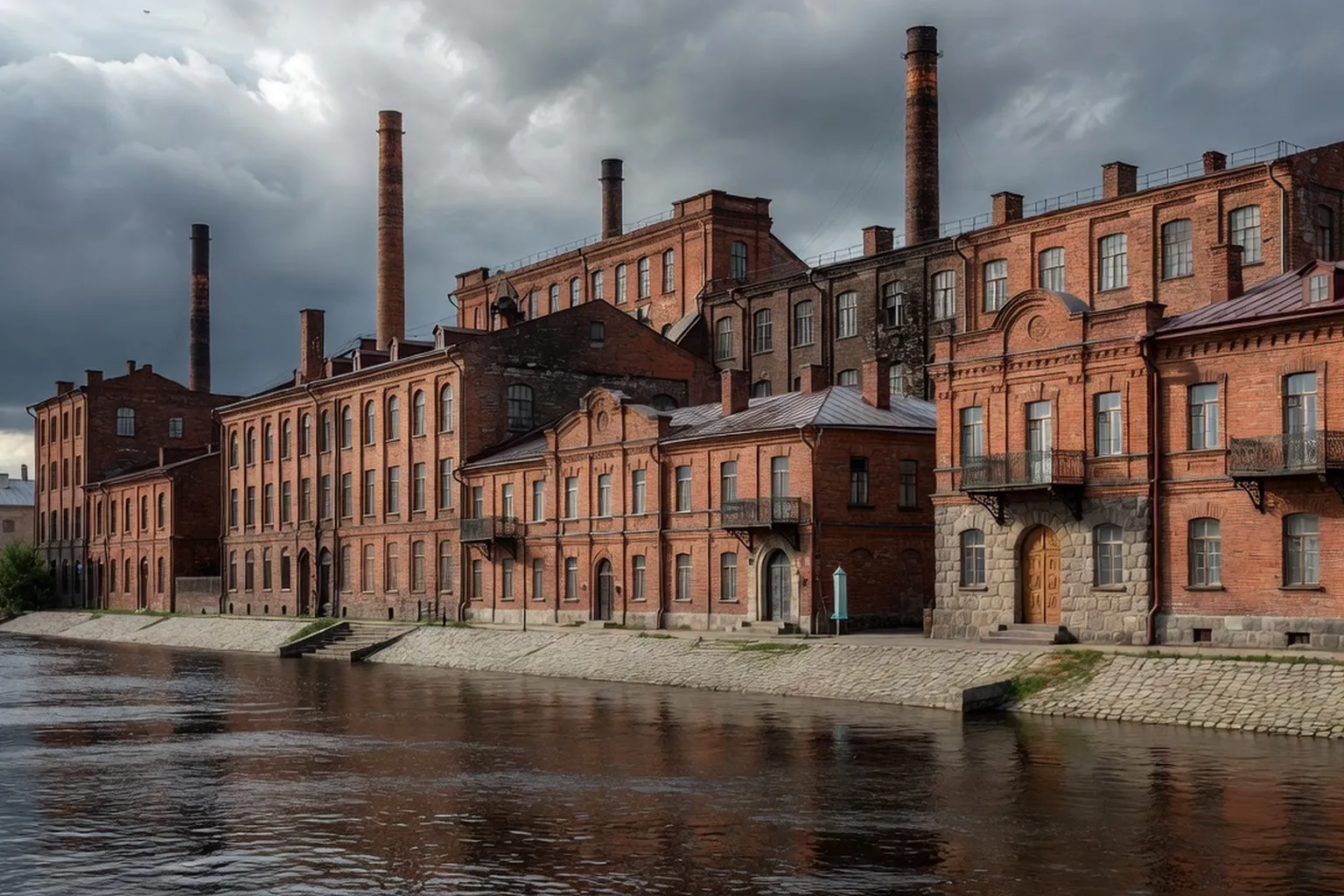 Architecture industrielle constructiviste dans une ville de l'Oural, Russie